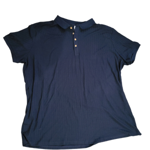 Men's Navy Blue Golf Shirt - 2XL