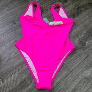 Ladies 1 Piece Pink Bathing Suit - Large