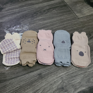 5 Pack Baby No-Slip Socks - 12-18 Months