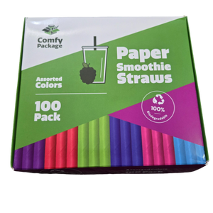 100 Paper Smoothie Straws