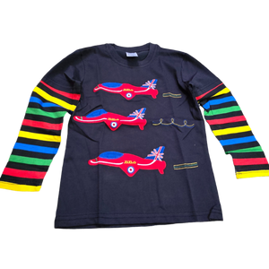 Boy's Airplane Long Sleeve Shirt - Size 5