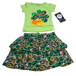 Girl's 2 Piece St Patrick's Day Outfit - Size 2