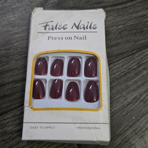 Burgundy Fake Nails