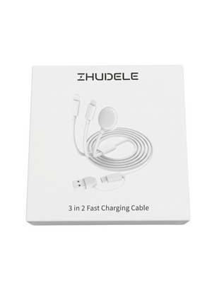 3-in-2 Fast Charging Cable - Multi-Device Smartwatch & Phone Charger