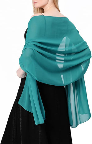 Chiffon Shawl Wrap - Emerald