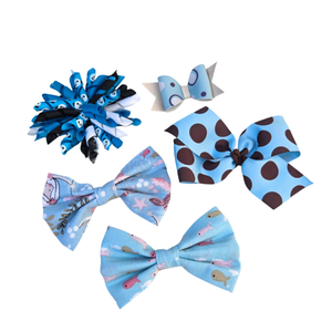 New Baby Girl Hair Bows – Set of 5 Clips, Soft & Stylish for Toddlers & Kids
