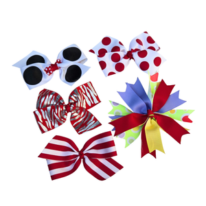 New Baby Girl Hair Bows – Set of 5 Clips, Soft & Stylish for Toddlers & Kids