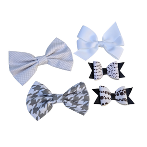 New Baby Girl Hair Bows – Set of 5 Clips, Soft & Stylish for Toddlers & Kids