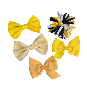New Baby Girl Hair Bows – Set of 5 Clips, Soft & Stylish for Toddlers & Kids