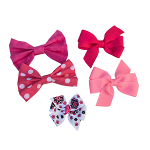 New Baby Girl Hair Bows – Set of 5 Clips, Soft & Stylish for Toddlers & Kids