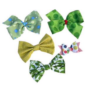 New Baby Girl Hair Bows – Set of 5 Clips, Soft & Stylish for Toddlers & Kids
