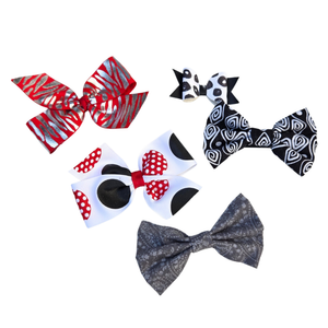New Baby Girl Hair Bows – Set of 5 Clips, Soft & Stylish for Toddlers & Kids