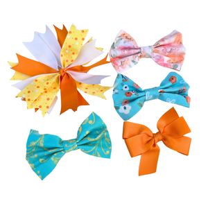 New Baby Girl Hair Bows – Set of 5 Clips, Soft & Stylish for Toddlers & Kids