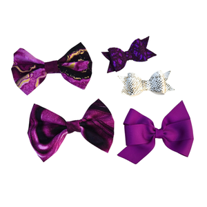 New Baby Girl Hair Bows – Set of 5 Clips, Soft & Stylish for Toddlers & Kids
