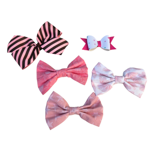 New Baby Girl Hair Bows – Set of 5 Clips, Soft & Stylish for Toddlers & Kids