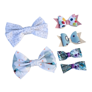 New Baby Girl Hair Bows – Set of 5 Clips, Soft & Stylish for Toddlers & Kids