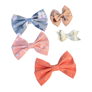 New Baby Girl Hair Bows – Set of 5 Clips, Soft & Stylish for Toddlers & Kids