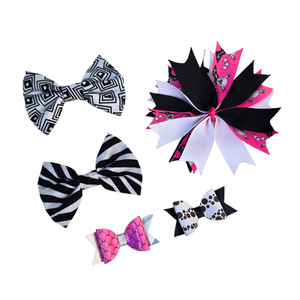 New Baby Girl Hair Bows – Set of 5 Clips, Soft & Stylish for Toddlers & Kids