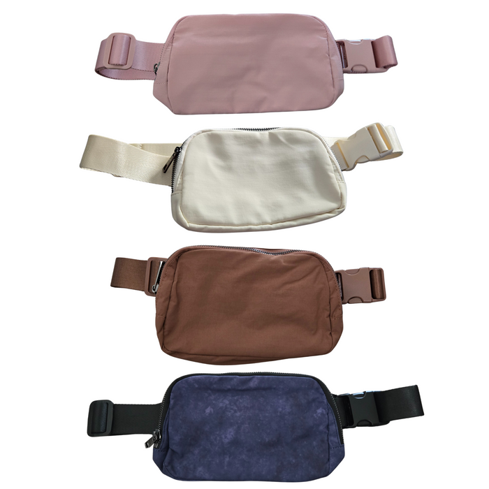 Women's Crossbody Belt Bag with Adjustable Strap - 1L - Pink - Blue -Brown - Cream