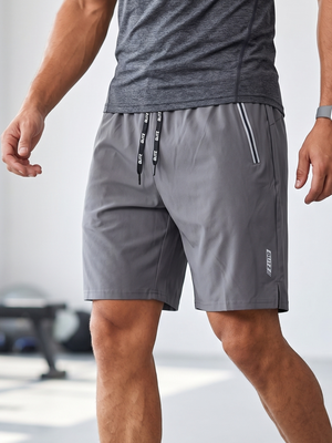 NWOT Gutz Wear Gray Zipper Pocket Performance Athletic Gym Shorts | XXL