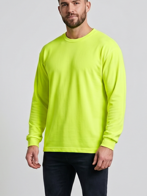 NWT | Neon Yellow High-Visibility Lightweight Performance Long Sleeve Shirt | Medium
