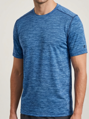 NWOT | Champion Duo Dry Performance T-Shirt | Blue Heathered | Size Small