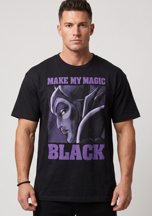 Disney Maleficent "Make My Magic Black" Graphic T-Shirt | Hanes Beefy-T | Size Large