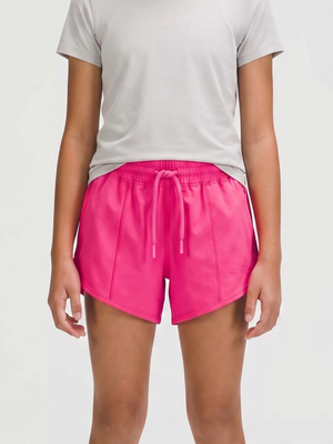 NWOT | HVIDIDAN Girls Lined Athletic Running Shorts | Zipper Pocket | Pink | 11-12Y