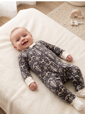 NWT | Burt's Bees Baby Organic Cotton Holiday Family Jammies | 0-3M