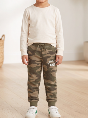 NWT Carter's Boys Green Camouflage Athletic Dept Fleece Jogger Sweatpants | 5