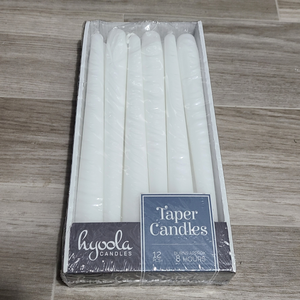12 Pack White Stick Candles