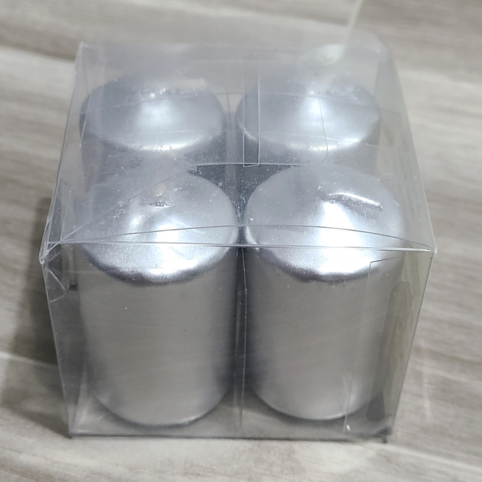 4 Silver Mini Candles