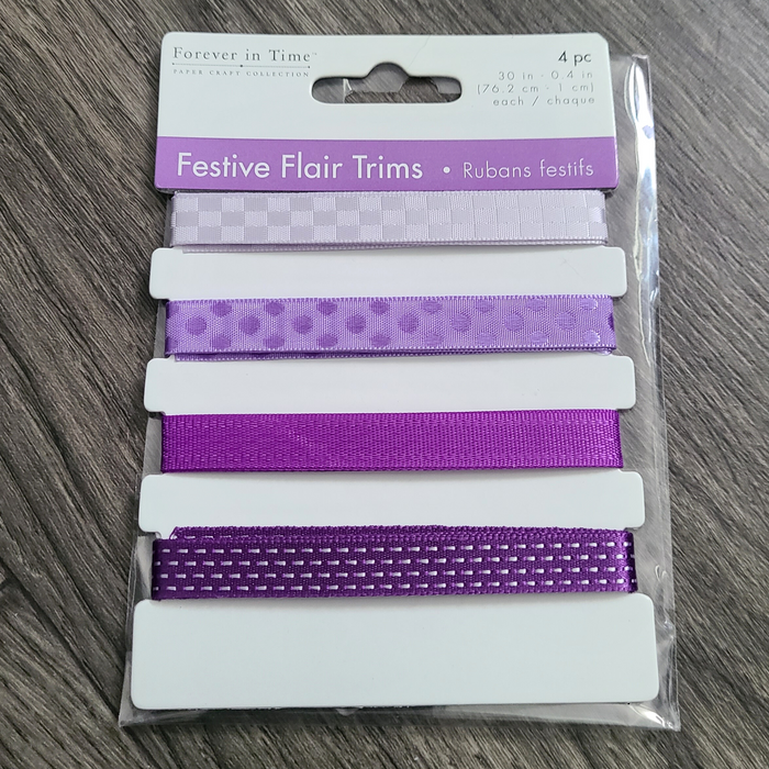 30" Of Purple Craft Ribbon