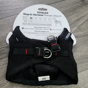 Step In Black Dog Harness - XSmall