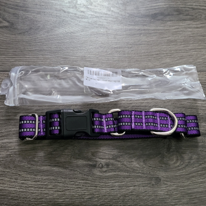 Purple Dog Collar - Medium - 12"-16" Neck