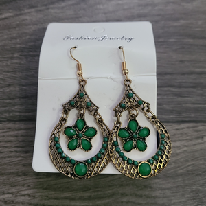 Fashion Green/Gold Earrings