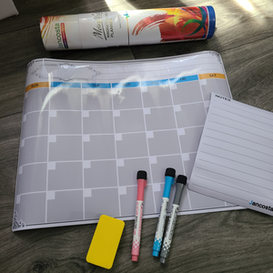 Magnetic Weekly Planner, Notepad & Markers