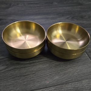 4 Metal Gold Decorative Bowls