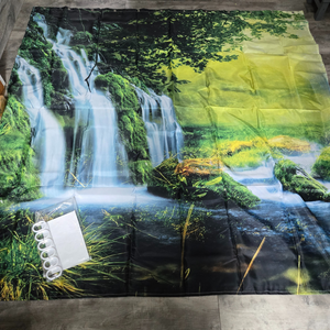 Fabric Waterfall Shower Curtain - 72"x72"