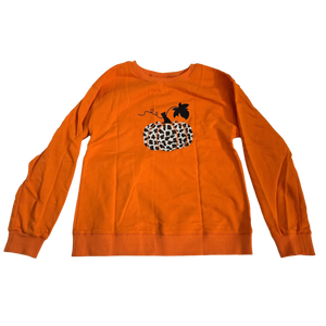 Ladies Halloween Pumpkin Sweater  - Medium