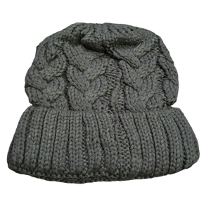 Ladies Ponytail Gray Winter Hat