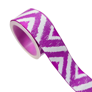 7/8" Purple Chevron Grosgrain Ribbon - 2 Yards