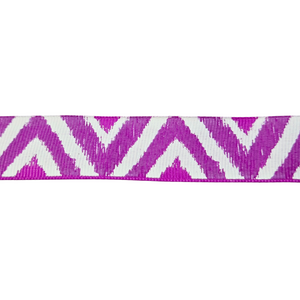 7/8" Purple Chevron Grosgrain Ribbon - 2 Yards