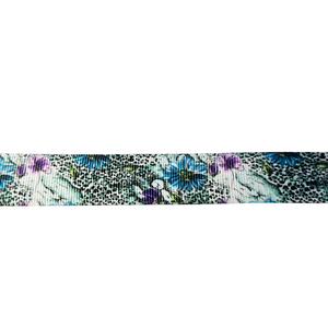 7/8" Floral Watercolor Grosgrain Ribbon - 4 Yards