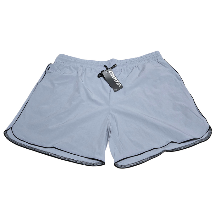Men's Gray Workout & Everyday Wear Lightweight Shorts With Pockets - XL - XXL