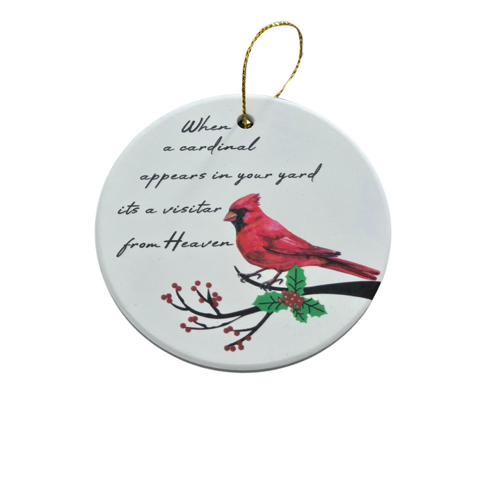 Red Cardinal - Red Bird When a Cardinal Appears in Yard it's a Visitor from Heaven