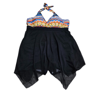Women's 1 Piece Black Bathing Suit - Large