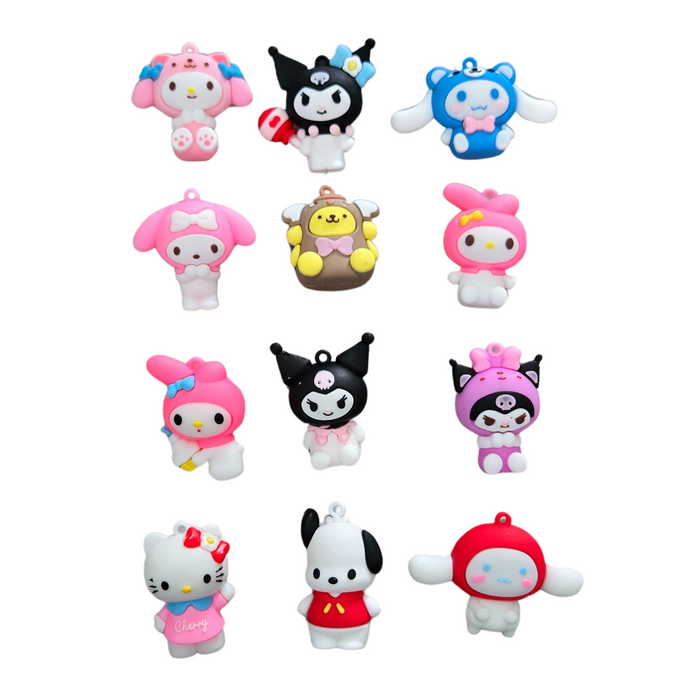 Hello Kitty Rubber Charm Character For Keychains