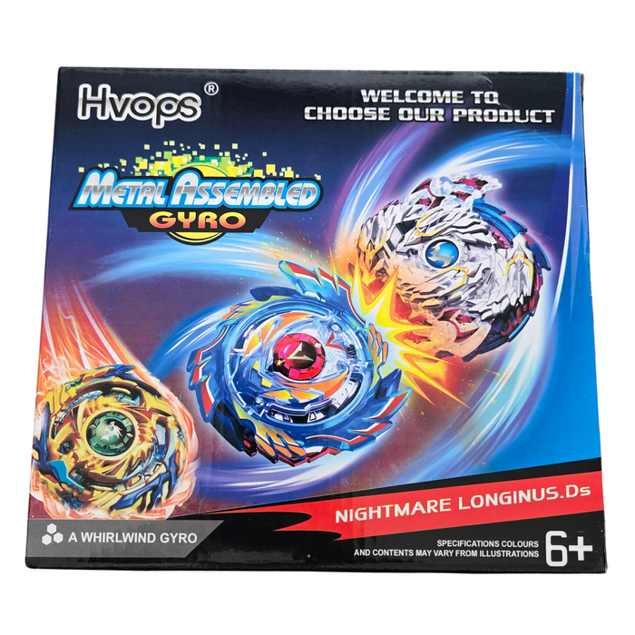 Gyro Toy Set, Metal Fusion Spinning with Gyro Launchers and Handle Combat Battling Game