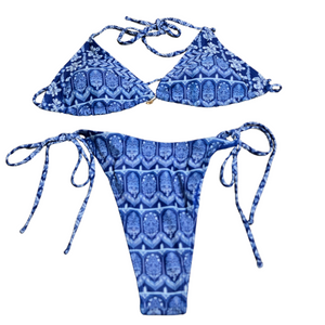 Women's 2 Piece Blue Bikini Bathing Suit - Medium